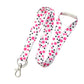 Pink Cute Polka Dot Pattern Fashion Lanyard With Lobster Hook And Key Ring(P/N 2138-728X) 2138-7288