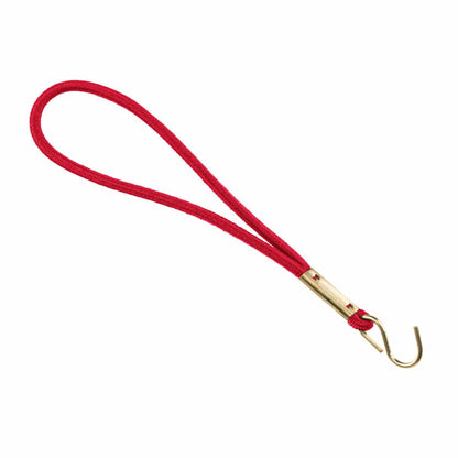 Elastic Wrist Band With Brass "S" Hook 2140-220X with a brass "S" hook and a metal clip at one end. Sold by Specialist ID.