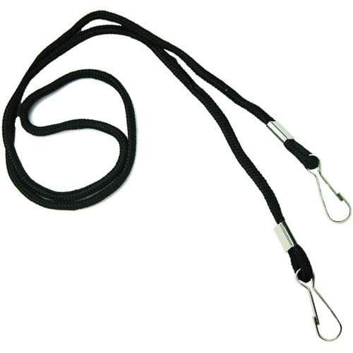  Black 1/8 Round Braided Lanyard with Break-away (100pk) :  Office Products