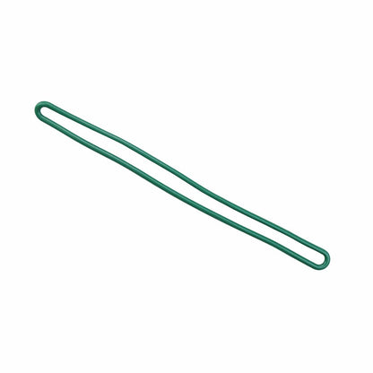 A flexible, rugged 6" Plastic Luggage Tag Loop Straps in Solid Colors - Red, Green, Black, Blue & White (2410-200X) against a white background. Sold by Specialist ID.