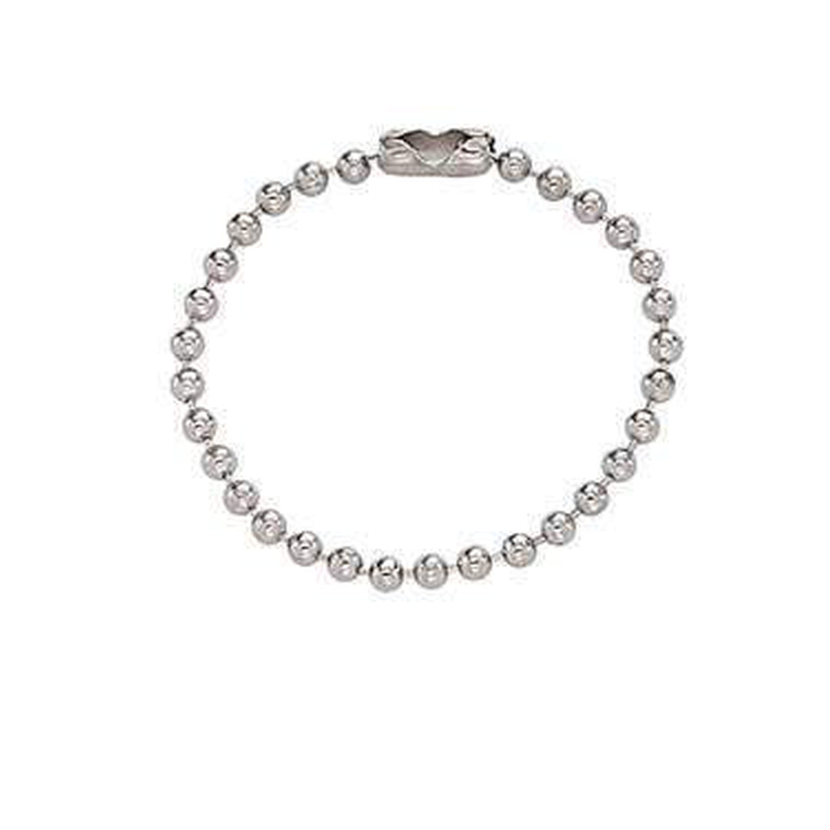 Nickel-Plated Steel Ball Chain, 4", No. 3 Bead Size (P/N 2450-1050) 2450-1050
