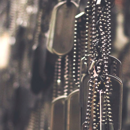 Close-up image of Ball Chain Keychains with Connector Clasp - 4 Inch Small Metal Ball Link Chain (2.3mm Bead Size) for DIY Tags, Crafts, Jewelry, Charms, Ornaments, Keychains and More (P/N 2450-1050), hanging together in a clustered arrangement.