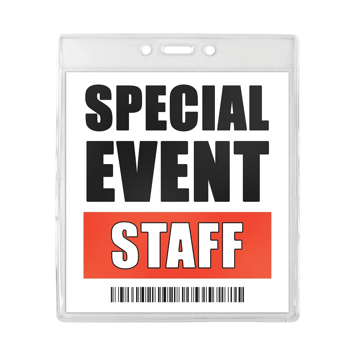 4 3/8 x 4 3/8 Clear Vertical Large Event Badge Holder (P/N 306-4755) 306-4755