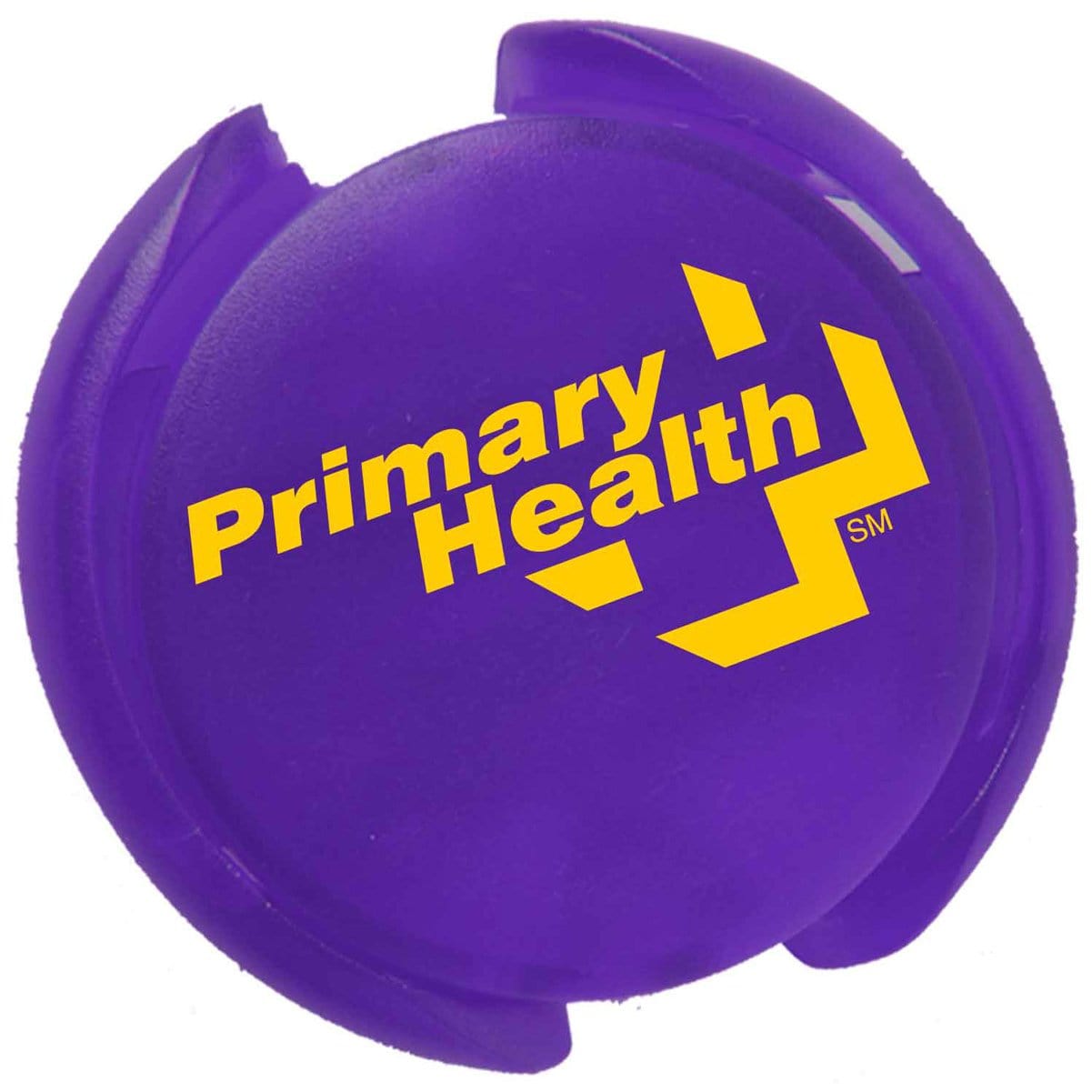 A Custom Stethoscope ID Tags - Upload Your Logo to Customize with the text "Primary Health" in yellow letters and a yellow geometric design, perfect for creating personalized stethoscope tags for medical staff identification.