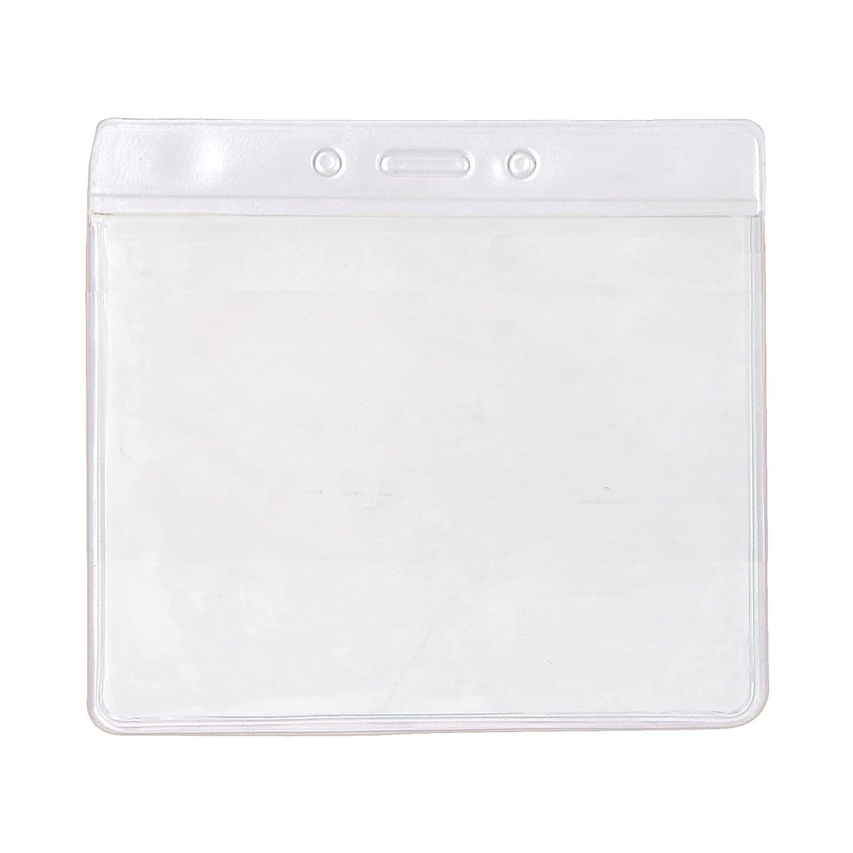 clear id card sleeves Clear 4X3 Horizontal Convention Size Badge Holder (406-J-CLR)