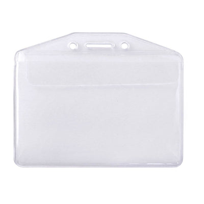 Vinyl Horizontal Badge Holder with Flap (506-32FS)