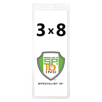 3X8 Clear Vinyl Vertical Extra Large Badge Holder (506-35875)
