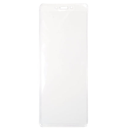 A 3X8 Clear Vinyl Vertical Extra Large Badge Holder (506-35875) with a vertical orientation and a slot for lanyard attachment.