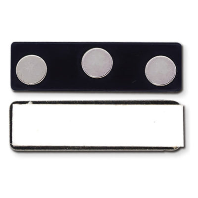 No Hole Punch Badge Magnet - 3 Magnet Clothing Attachment for ID Badges (5730-3040)