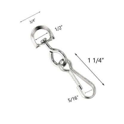 A Premium Metal Swivel J Hook Clips with 1/2 Inch D Ring - Great for DIY Lanyards & Crafts (6920-2300) is perfect for creating a customized keychain or attaching to a DIY face mask lanyard.