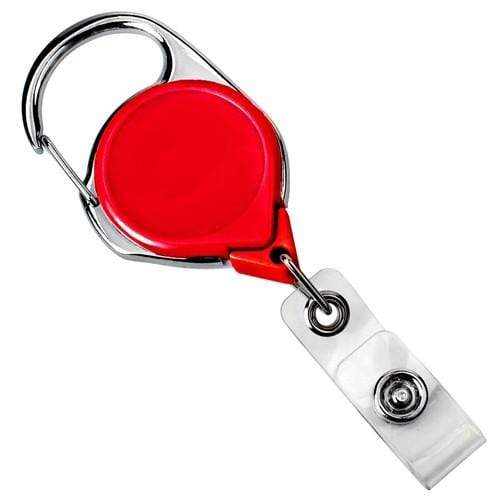 Red No Twist Badge Reel with Carabiner And Belt Clip (704-CLP) 704-CLP-RED