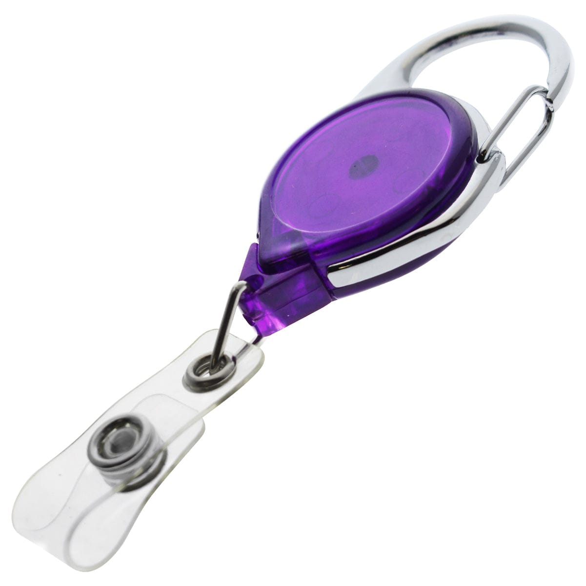 Translucent Color Carabiner No Twist Badge Reel With Standard Strap Clip  704-TR and more ID Badge Holders at