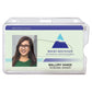 Polycarbonate Slim Horizontal Clear Rigid ID Card Dispenser - Clear Hard Plastic - with Thumb Notch 706-T1