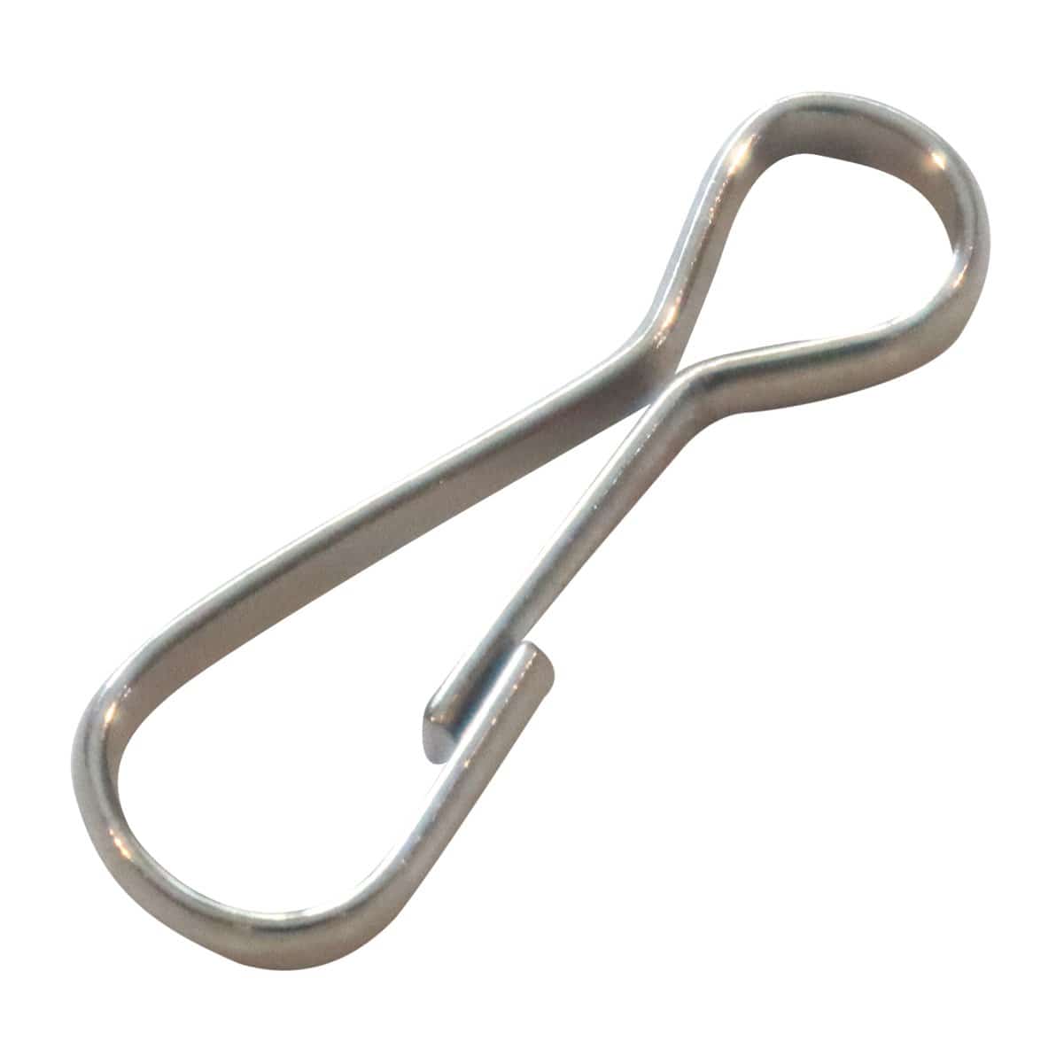 Small Metal J Hook Spring Clips - 1 1/4" for DIY Lanyards & Keychains (6920-2350) 6920-2350