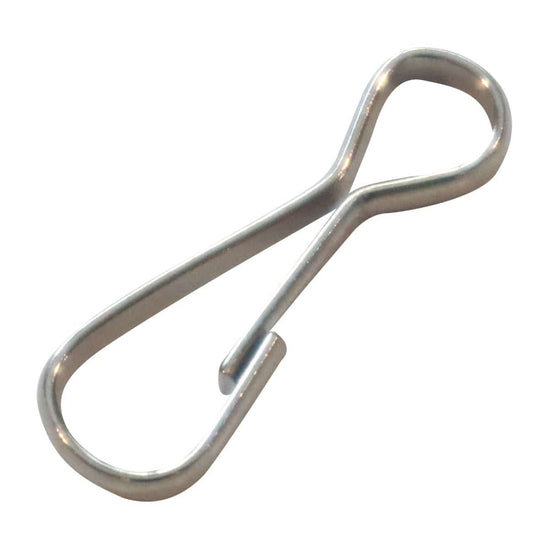 Nickel-Plated Steel Lanyard Hook J-Hook Spring Clip 1-1/4