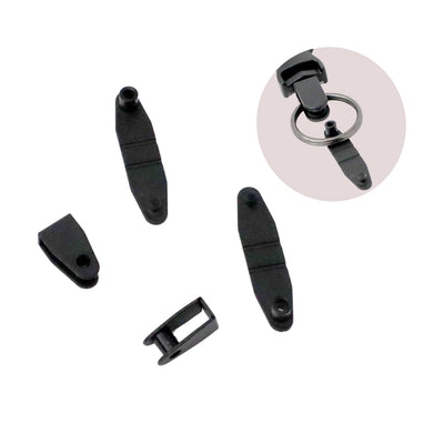 Black Keychain Badge Holder Connector (HR-BLACK)