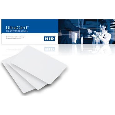 FARGO 82267 CR-80, 10mil Blank White PVC Cards with 14mil Mylar Adhesive Back