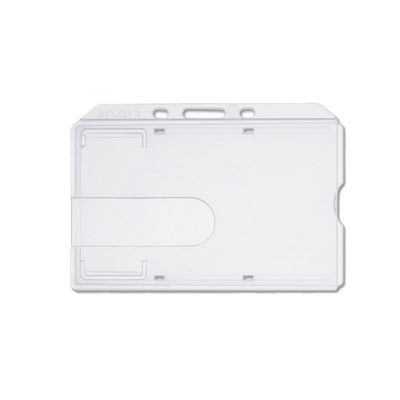 Clear Rigid Horizontal Badge Holder, Side Load (AC-913)