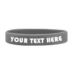 Customizable Adult 1/2" Silicone Wristbands