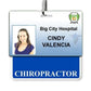 Blue "CHIROPRACTOR" Horizontal Badge Buddy with Blue border BB-CHIROPRACTOR-BLUE-H