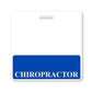 Blue "CHIROPRACTOR" Horizontal Badge Buddy with Blue border BB-CHIROPRACTOR-BLUE-H