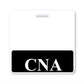 "CNA" Horizontal Badge Buddy with Black Border And White Text BB-CNA-BLACK-H