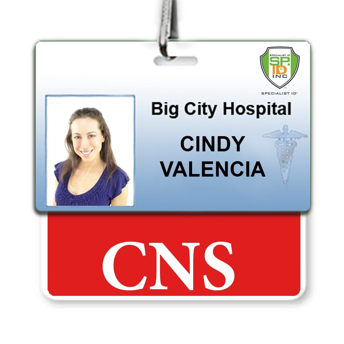 Red "CNS" Horizontal Badge Buddy with Red Border BB-CNS-RED-H