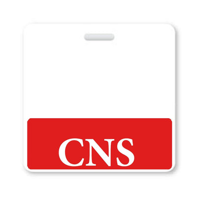 CNS Badge Buddy - Horizontal Hospital ID Role Identifier (Red Border)