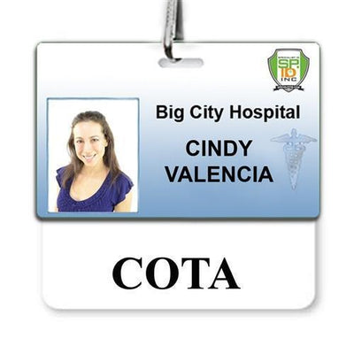 COTA Badge Buddy - Horizontal Hospital ID Role Identifier (White Border)