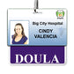 DOULA Horizontal Badge Buddy with Purple Border BB-DOULA-PURPLE-H