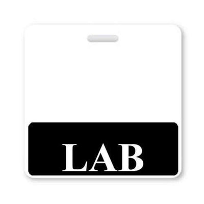 LAB Badge Buddy - Horizontal Hospital ID Role Identifier (Black Border)