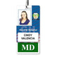 MD Vertical Badge Buddy with DARK GREEN Border BB-MD-DGREEN-V