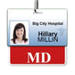 Red MD Horizontal Badge Buddy with RED Border BB-MD-RED-H