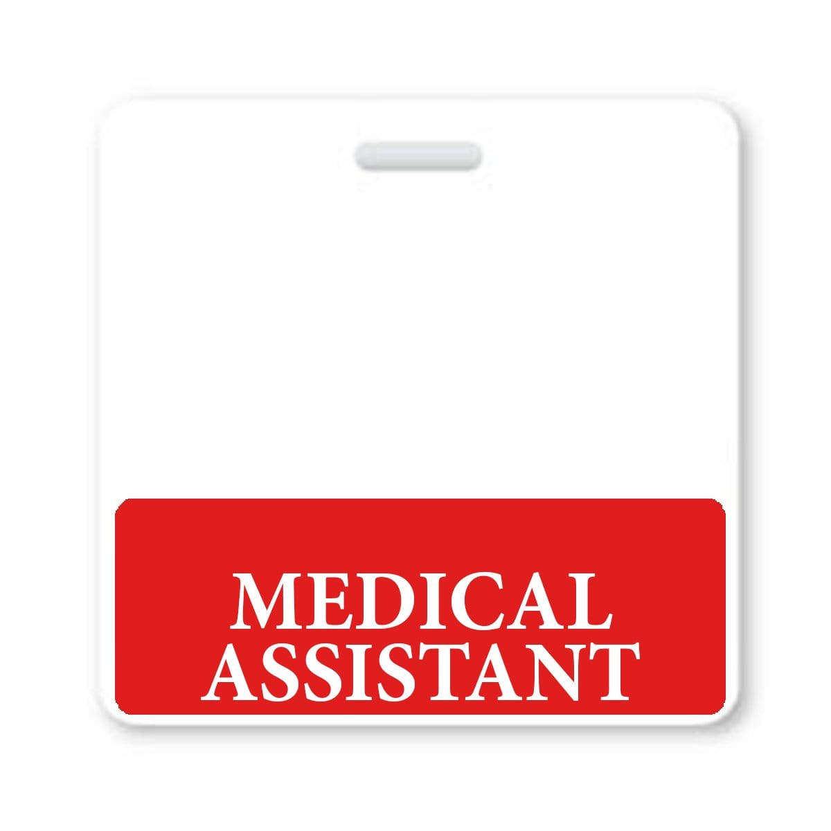 Red "Medical Assistant" horizontal Badge Buddy with Red Border BB-MEDICALASSISTANT-RED-H