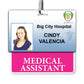 Hot Pink "Medical Assistant" Horizontal Badge Buddy with Hot Pink Border BB-MEDICALASSISTANT-HOTPINK-H
