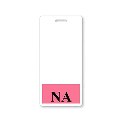 Pink "NA" Vertical Badge Buddy with Pink Border BB-NA-PINK-V