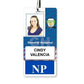 NP Vertical Badge Buddy with BLUE Border BB-NP-BLUE-V