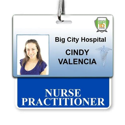 Nurse Practitioner Badge Buddy - Horizontal Hospital ID Role Identifier