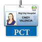 Blue PCT Badge Buddy Horizontal with Color Border BB-PCT-BLUE-H