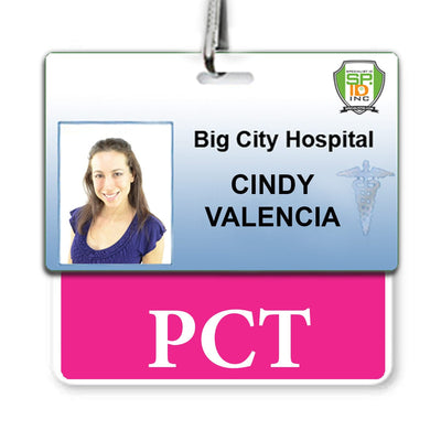 PCT Badge Buddy - Horizontal Hospital ID Role Identifier