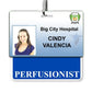 Blue "PERFUSIONIST" Horizontal Badge Buddy with Blue border BB-PERFUSIONIST-BLUE-H
