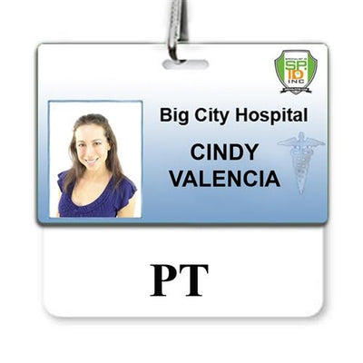 PT Badge Buddy - Horizontal Hospital ID Role Identifier (White Border)