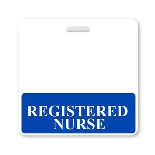 Blue Registered Nurse Horizontal Badge Buddy with Blue Border BB-REGISTEREDNURSE-BLUE-H