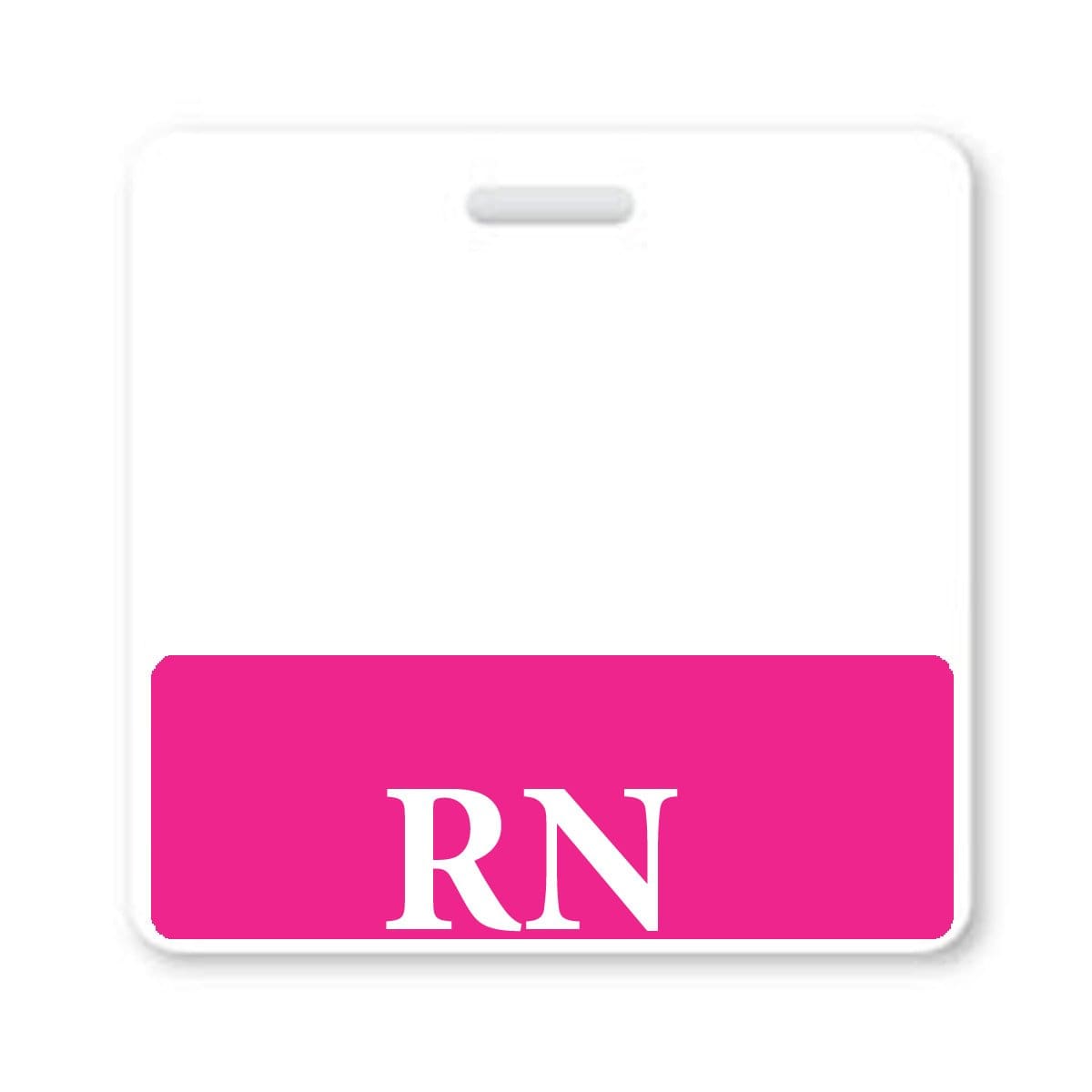 Hot Pink "RN" Registered Nurse Horizontal Badge Buddy BB-RN-HOTPINK-H