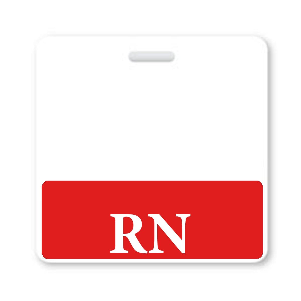 Red "RN" Registered Nurse Horizontal Badge Buddy BB-RN-RED-H