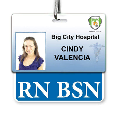 RN BSN Registered Nurse Badge Buddy - Horizontal Hospital ID Role Identifier