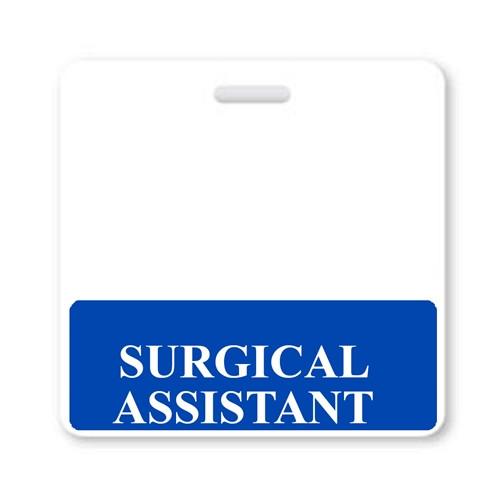 Blue "SURGICAL ASSISTANT" Horizontal Badge Buddy with Blue border BB-SURGICALASSISTANT-BLUE-H