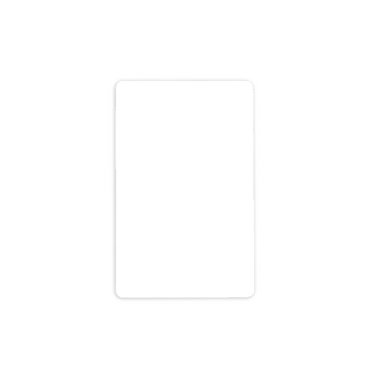 A green rectangle with slightly rounded corners on a white background, ideal for a Custom Printed Photo ID Badge. Sold by Specialist ID.