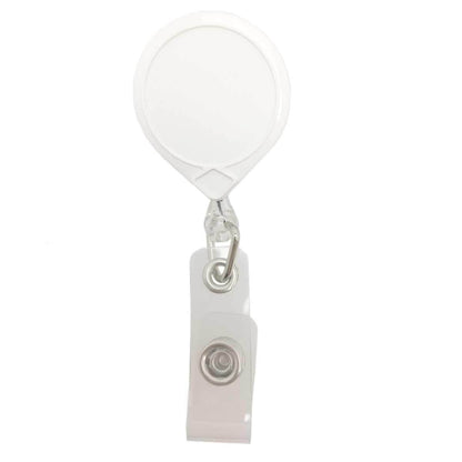 MINI-BAK #66 White Retractable Reel with 36” Nylon Cord, Vinyl ID Strap and Swivel Clip 0066-005.