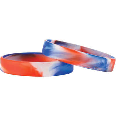100 Pack - American Marble 1/2" Silicone Wristbands